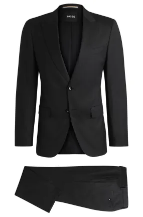 H-Huge 2 Piece Slim-Fit Suit in a Micro-Patterned Wool Blend 50528147