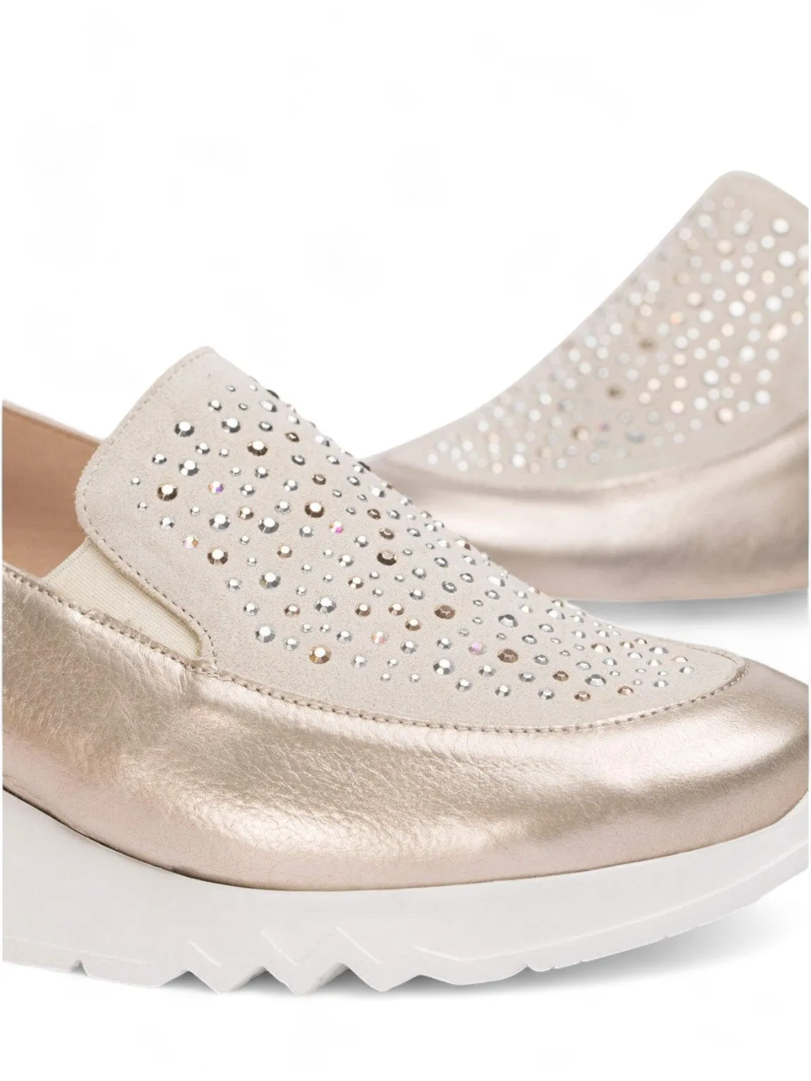 Heartfly Rhinestone Slip-on Sneakers