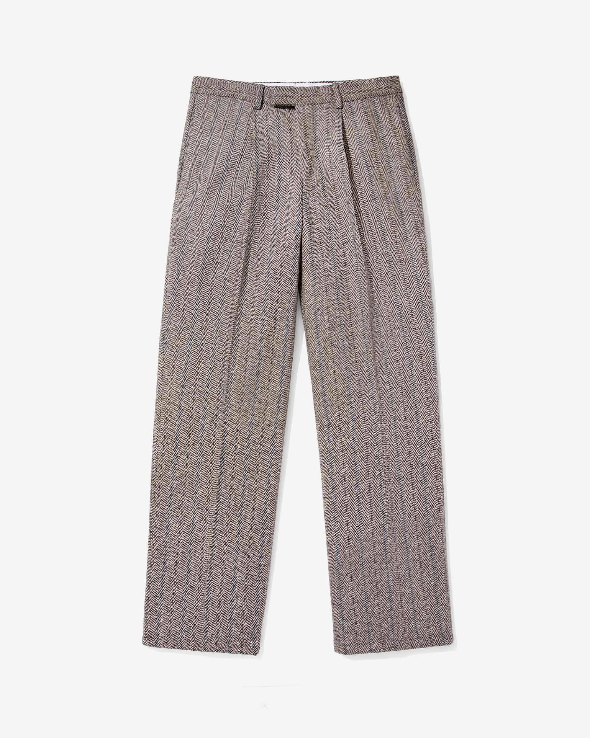 Herringbone Single-Pleat Suit Pant