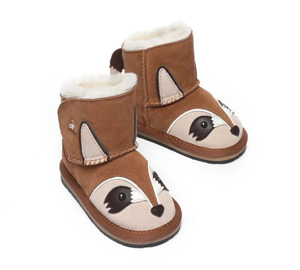 Hook And Loop Ugg Boots Squirrel Toddler