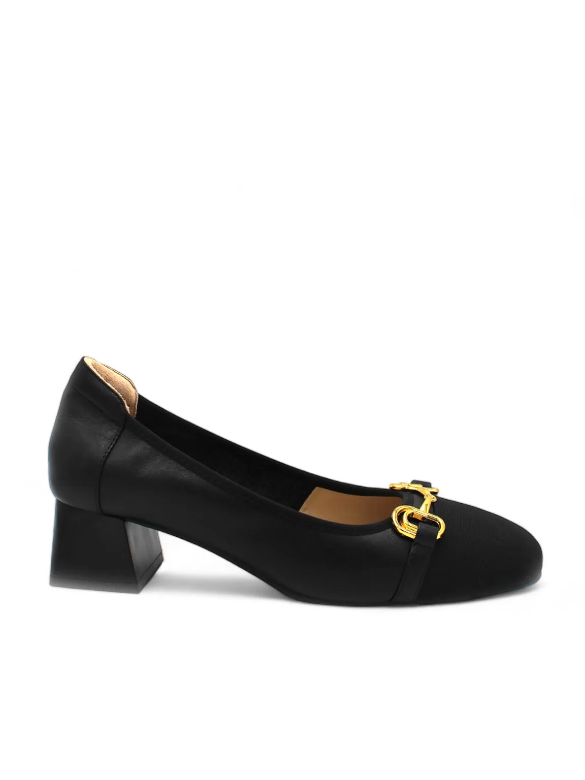 Horsbit Two-tone Block-heel Pumps