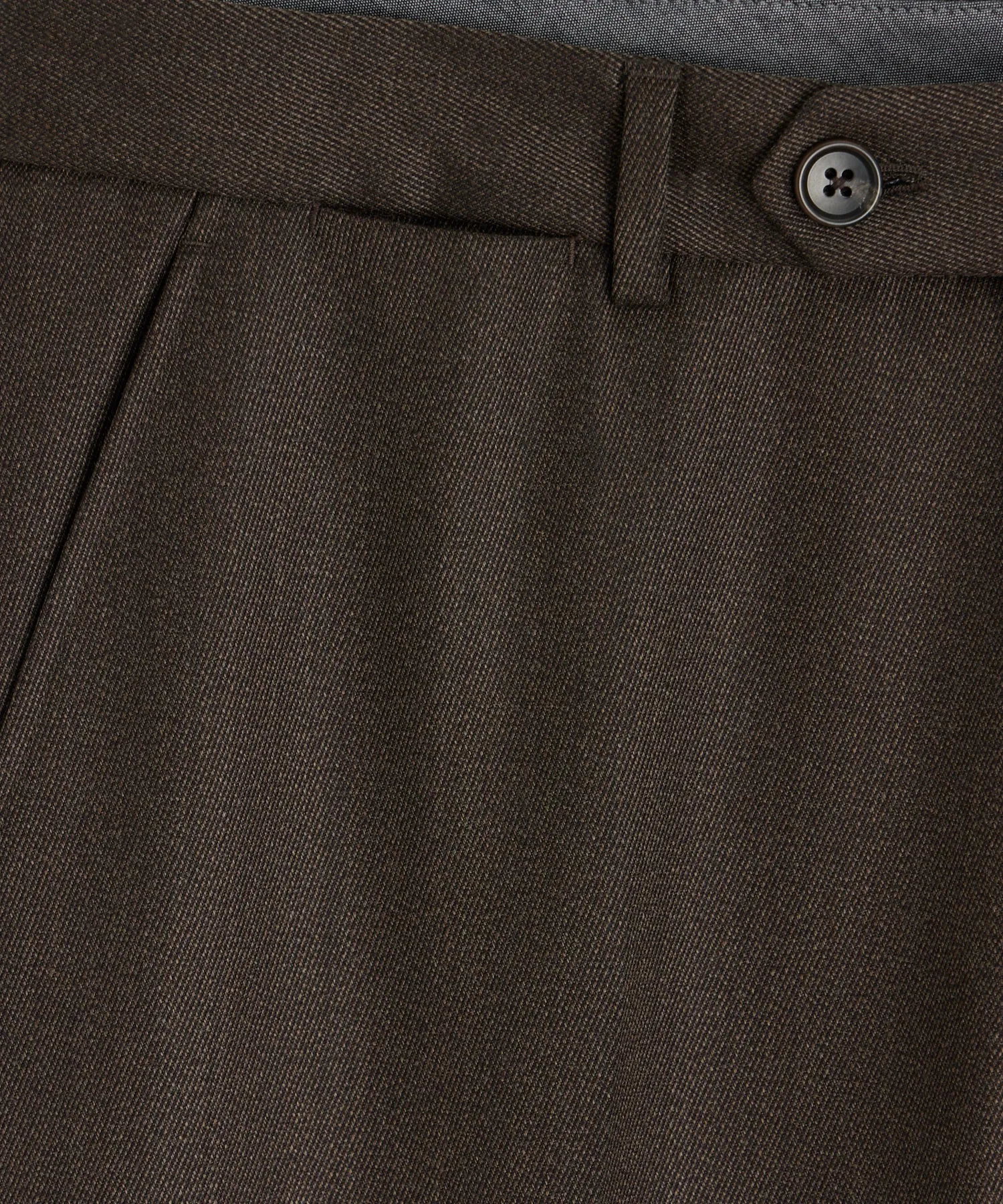 Italian Cavalry Twill Sutton Trouser in Brown