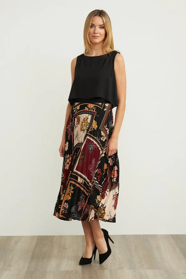 Joseph Ribkoff Lined Dress Printed Skirt Bohemian Appeal