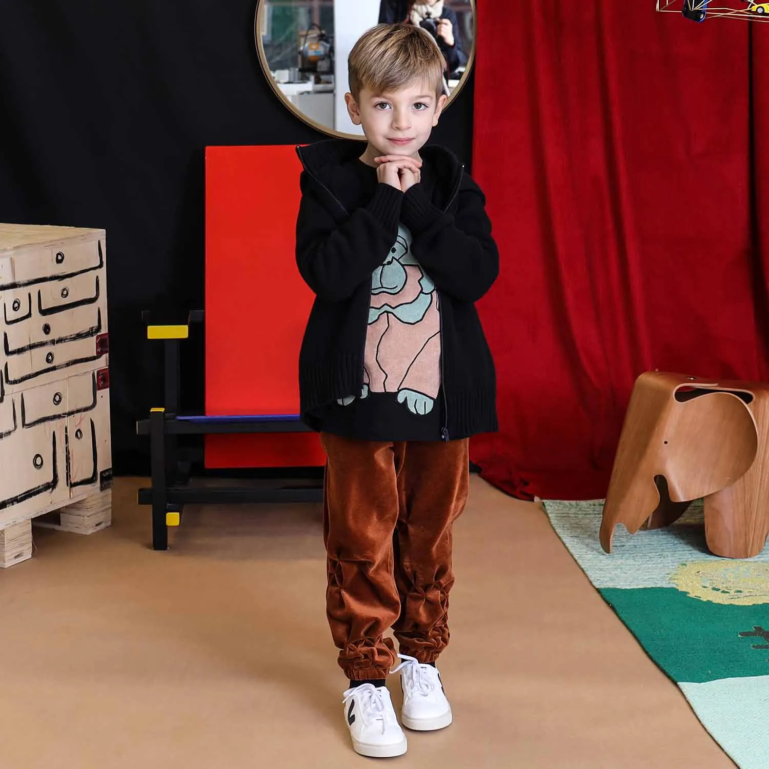 Kinderen Copper Velvet Track Pants met Handsmock