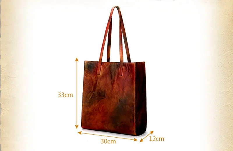 Ladies Handbag, Mother's Birthday Gift, Christmas Gift, Handmade Leather Totes A80054