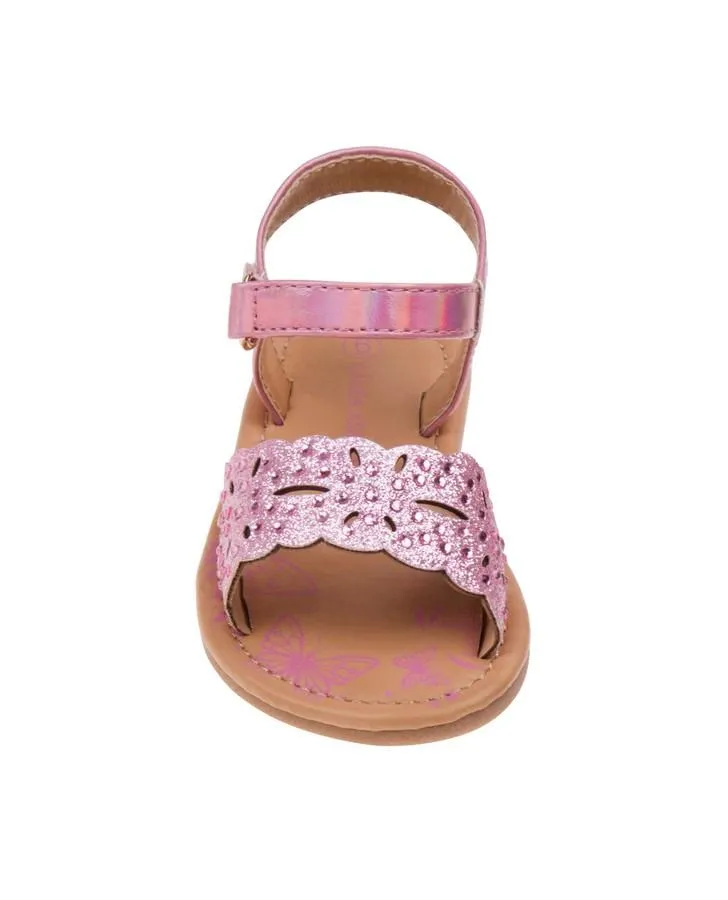 Laura Ashley Pink Embellished  Sandals for Toddler Girls