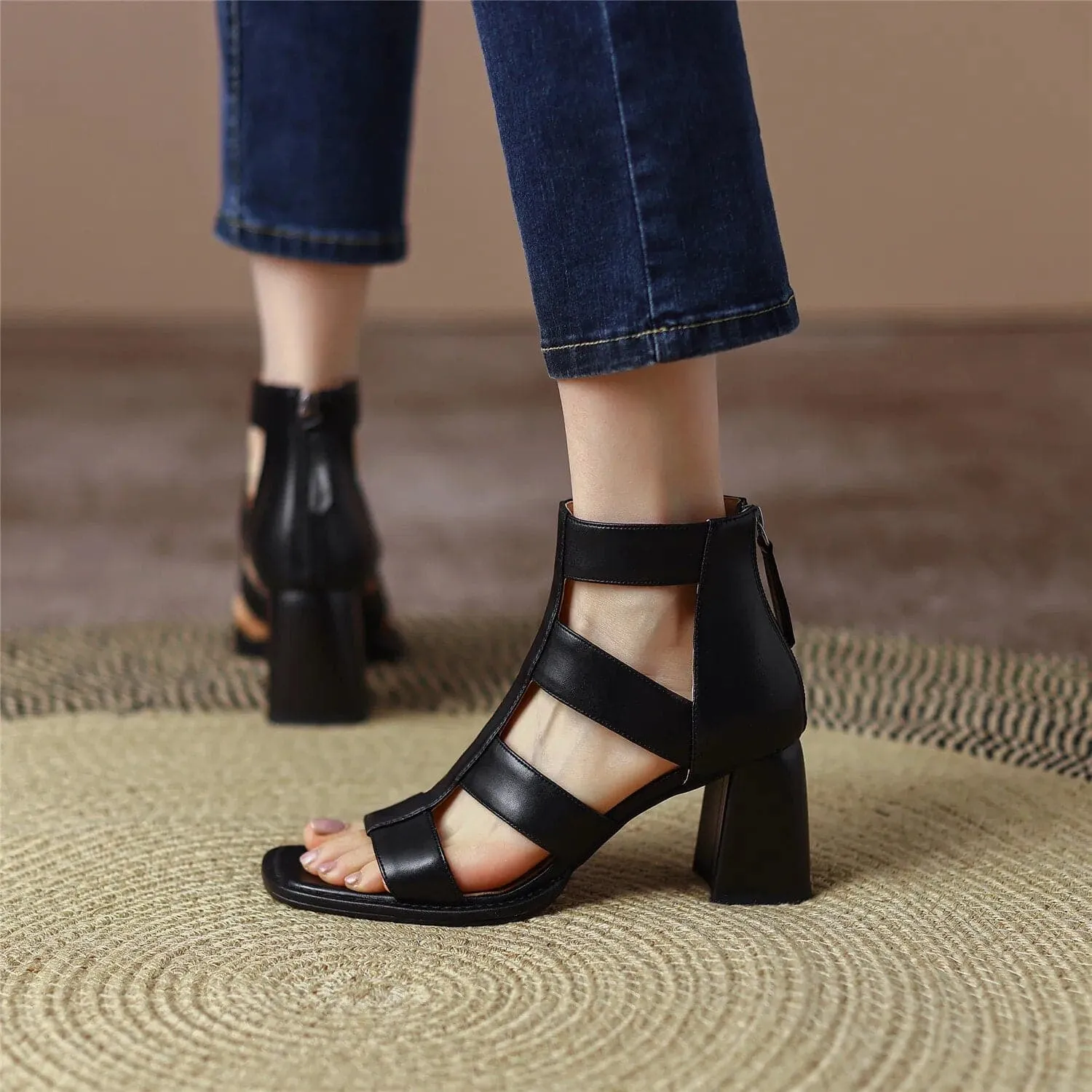 Leather Gladiator Sandals