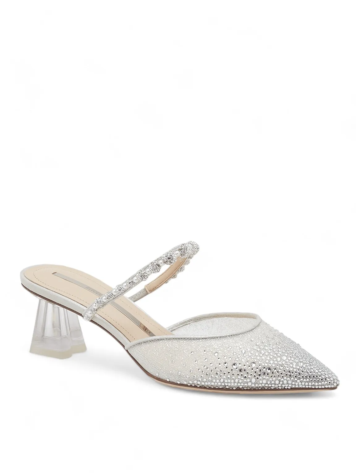 Love In Paradise Glistening Mesh Mules