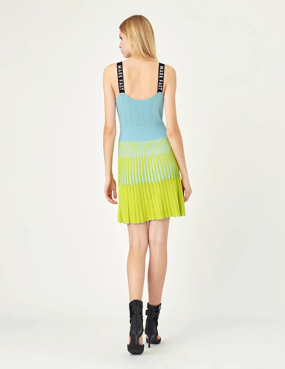 MARK FAST Gradient Sleeveless Knitted A-line Dress