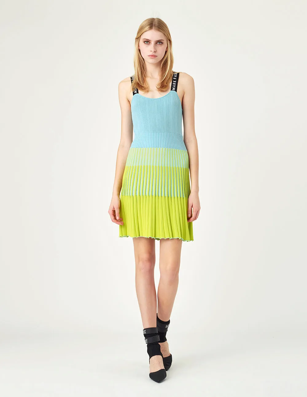 MARK FAST Gradient Sleeveless Knitted A-line Dress