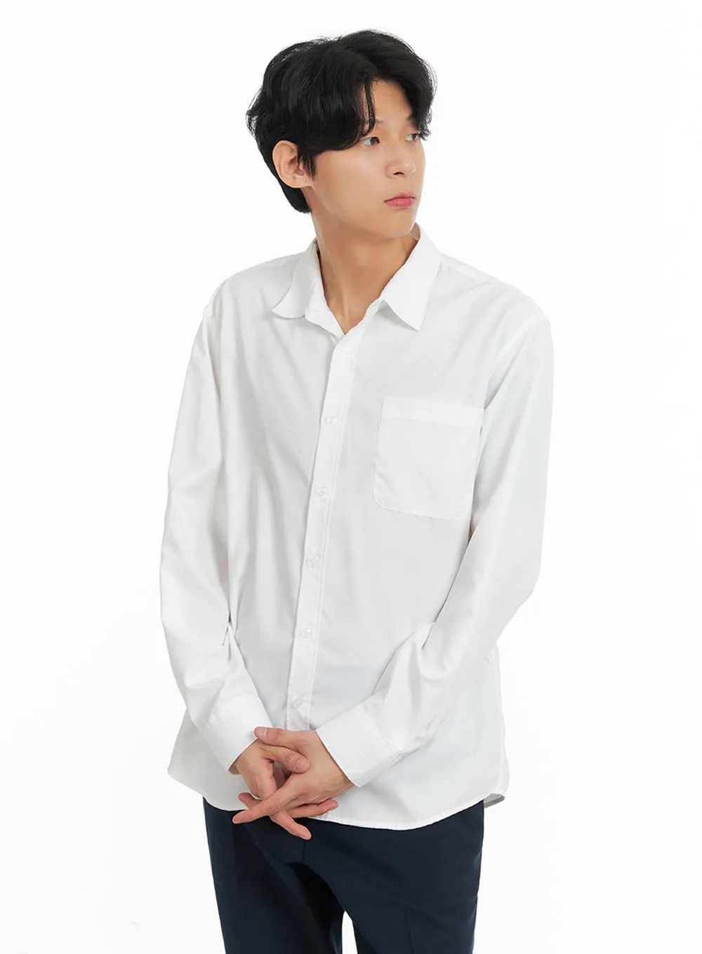 Men's Basic Linen Shirt IA401