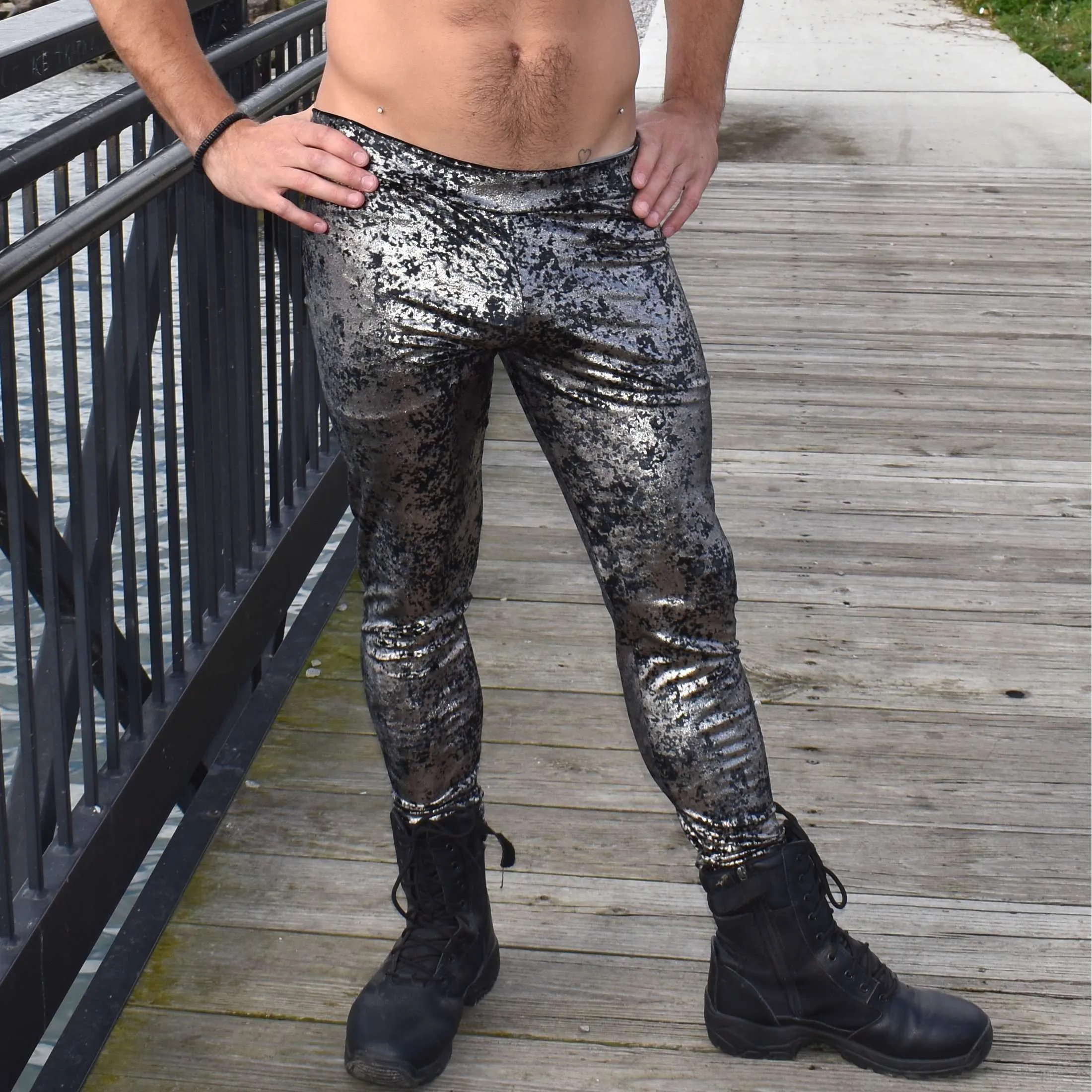 Men's Gilded Velvet Leggings - More Colors