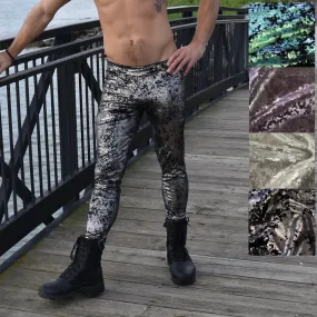 Men's Gilded Velvet Leggings - More Colors