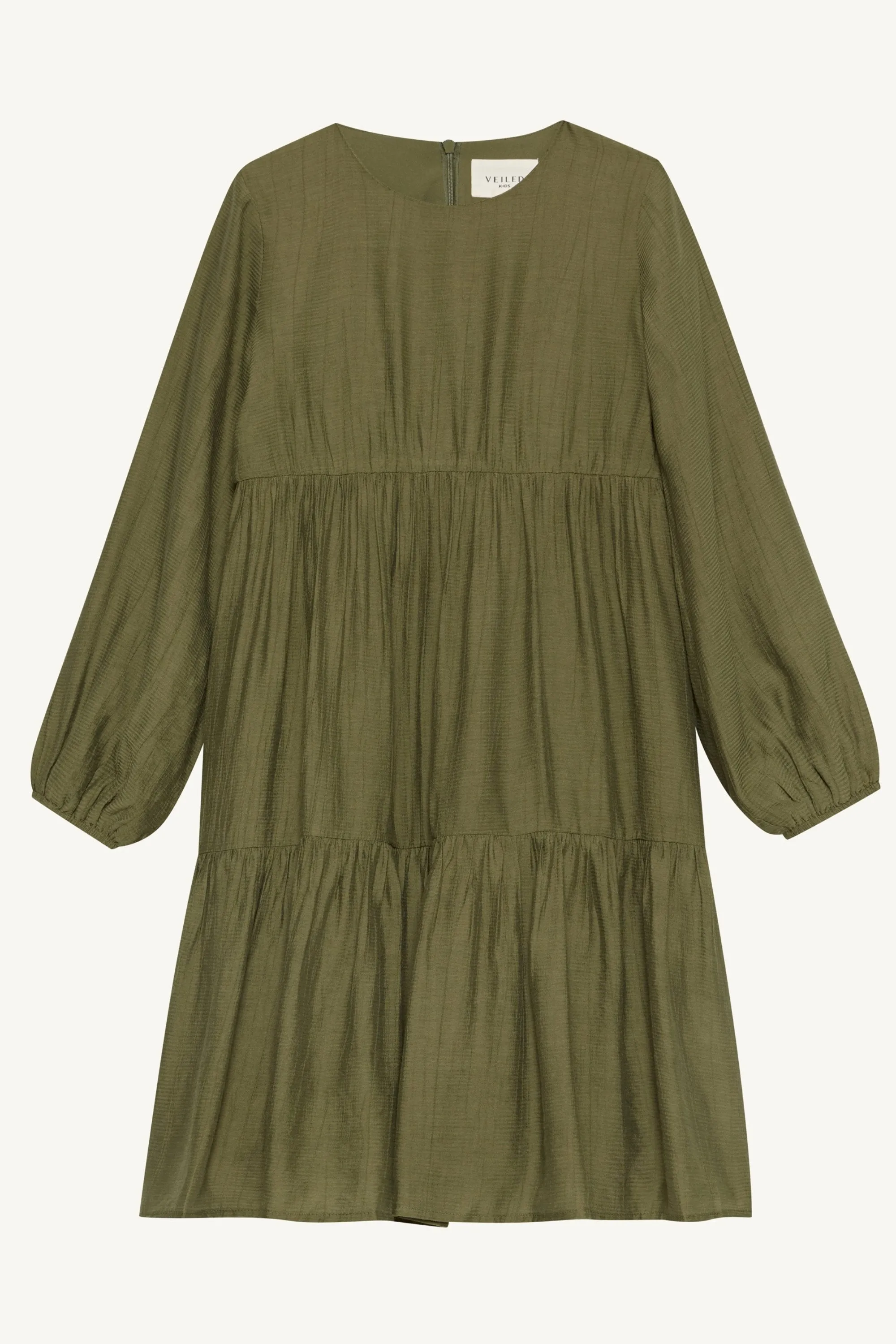 Mila Tiered Dress - Olive Green (Girls)