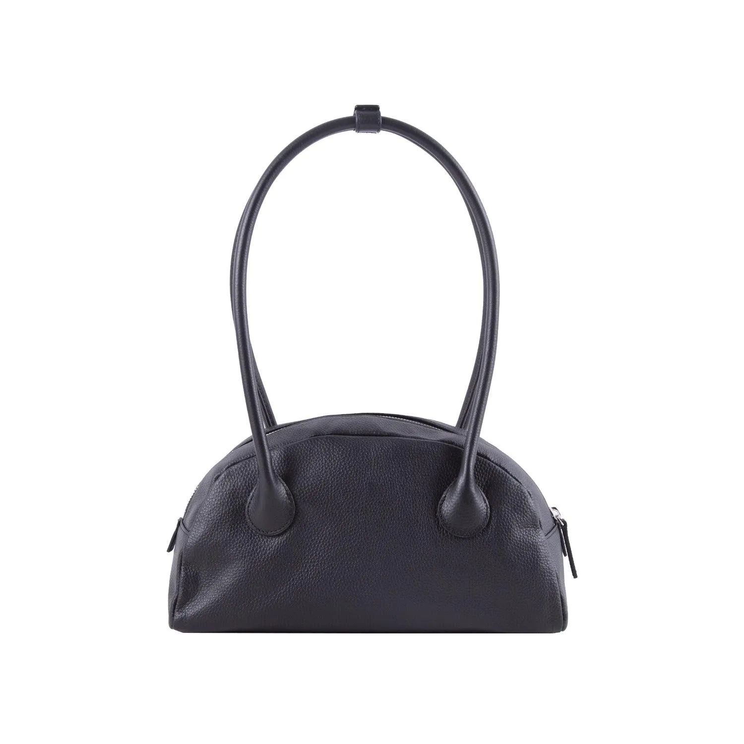 Minimalist Shell-shaped Leather Shoulder Bag, Women's Crescent Bag, Leather Party Bag