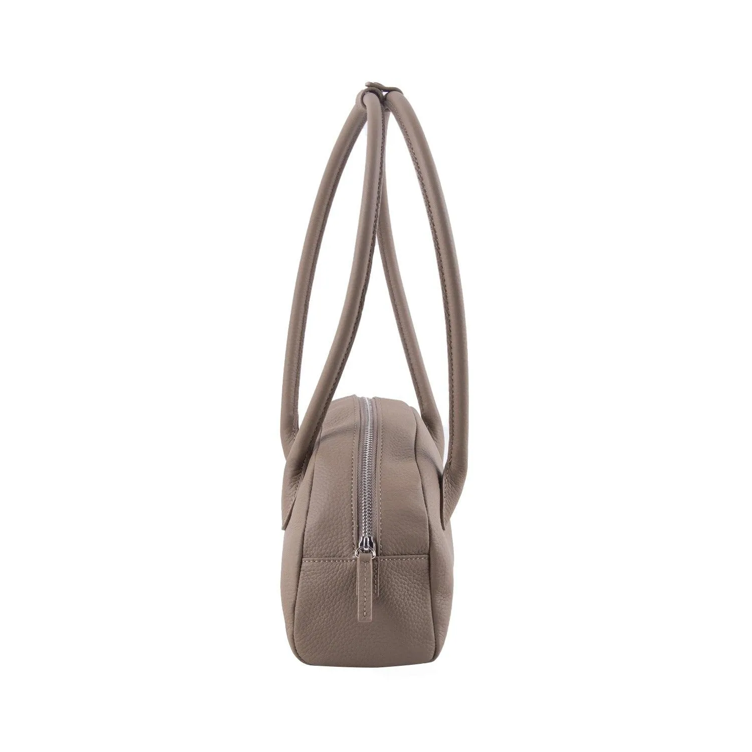 Minimalist Shell-shaped Leather Shoulder Bag, Women's Crescent Bag, Leather Party Bag