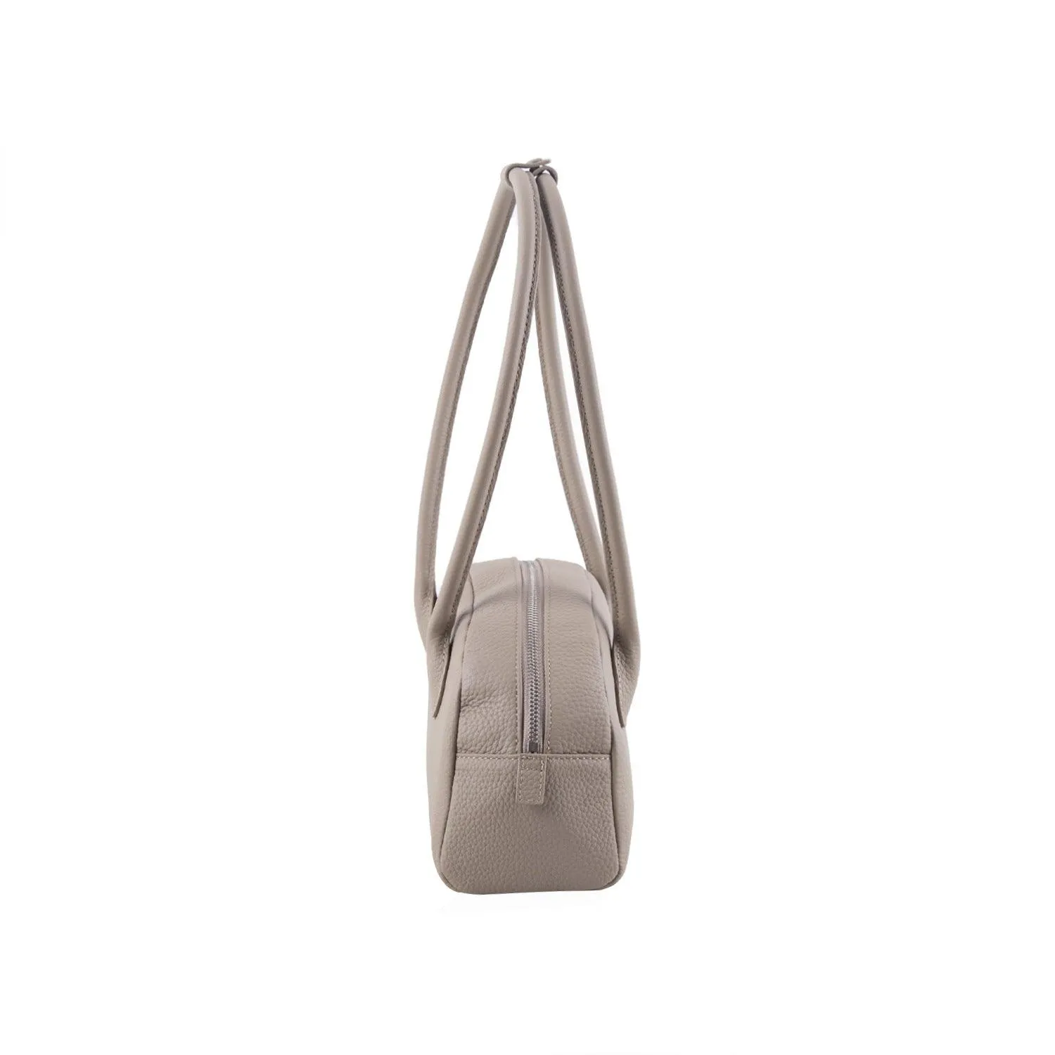 Minimalist Shell-shaped Leather Shoulder Bag, Women's Crescent Bag, Leather Party Bag