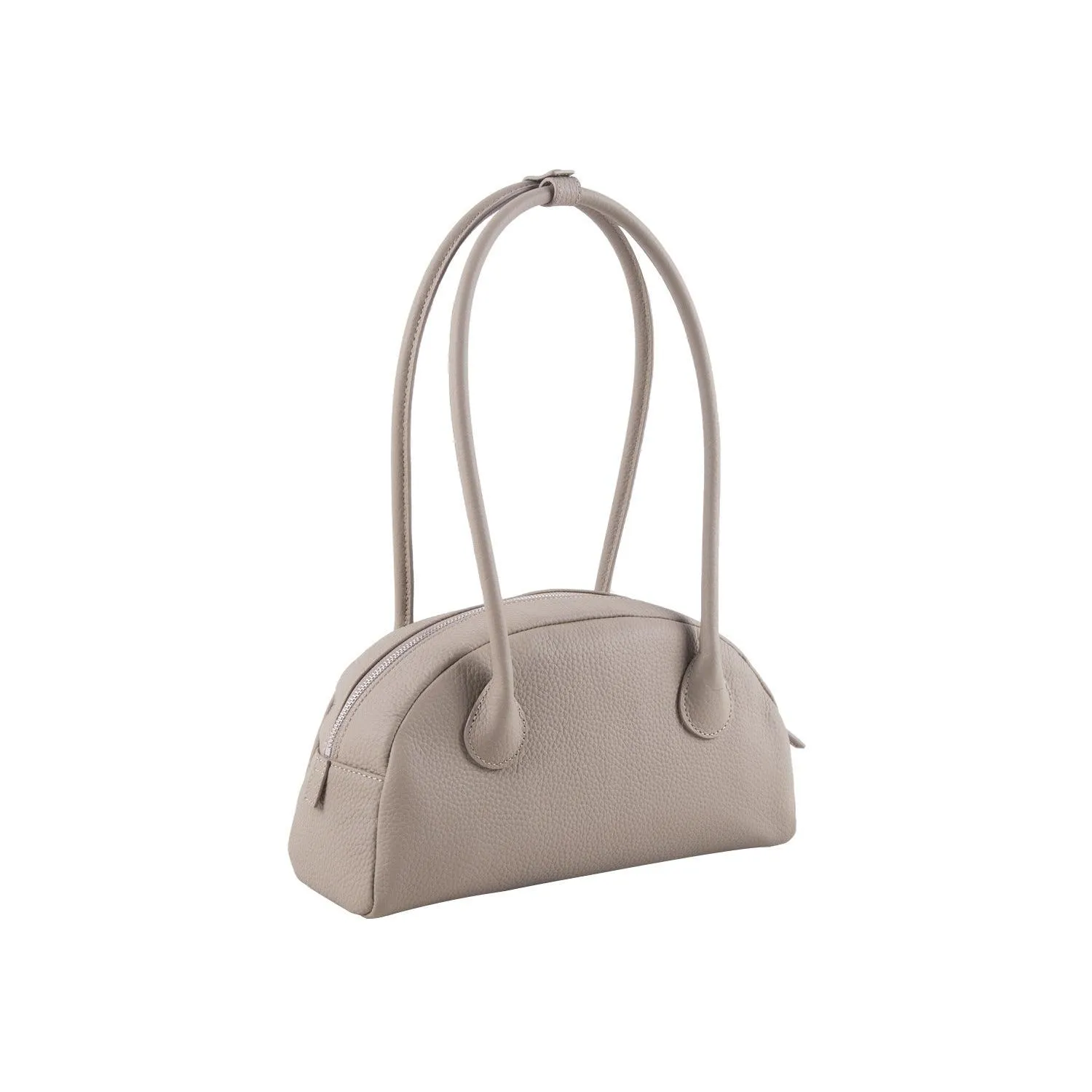 Minimalist Shell-shaped Leather Shoulder Bag, Women's Crescent Bag, Leather Party Bag