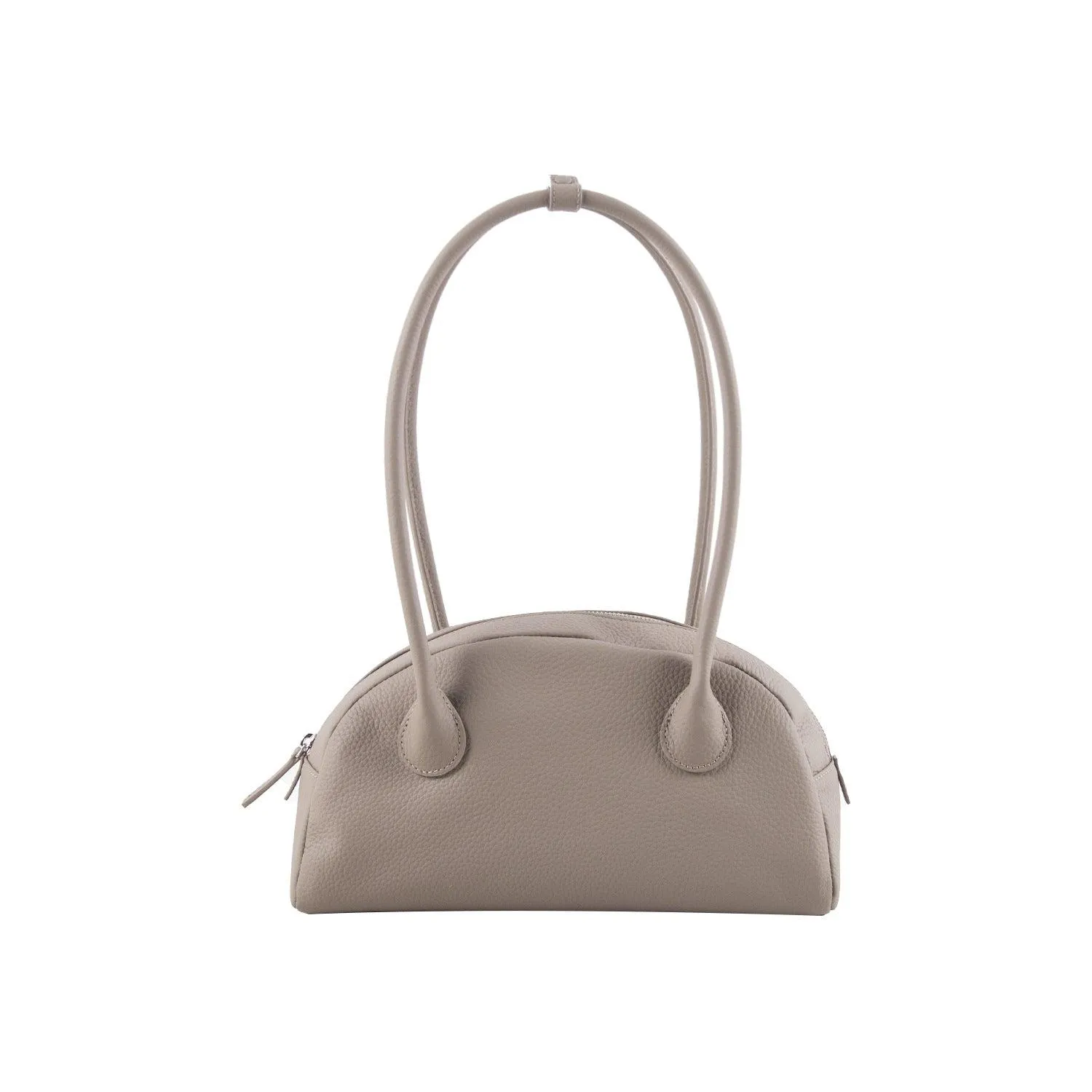 Minimalist Shell-shaped Leather Shoulder Bag, Women's Crescent Bag, Leather Party Bag