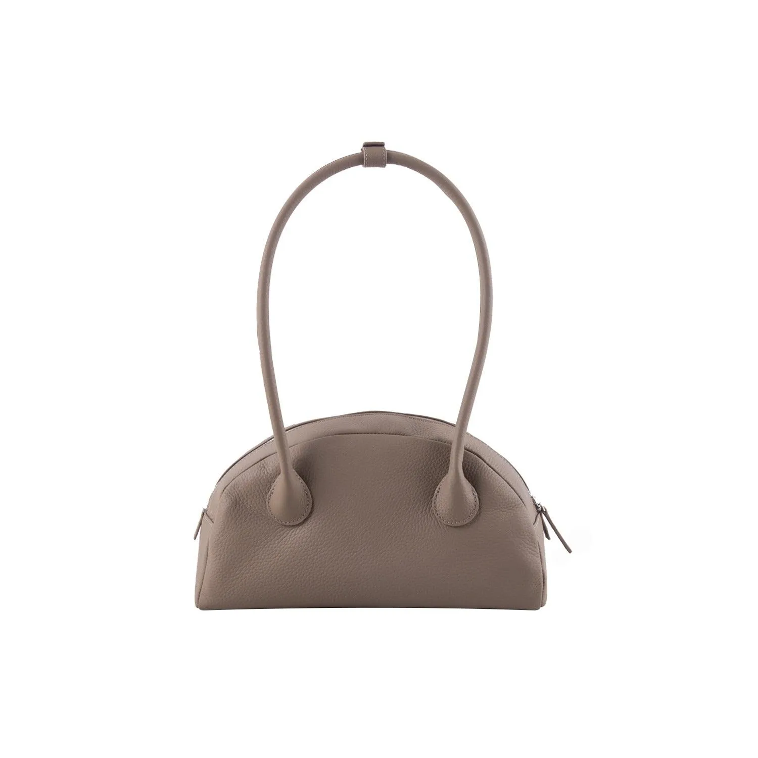 Minimalist Shell-shaped Leather Shoulder Bag, Women's Crescent Bag, Leather Party Bag