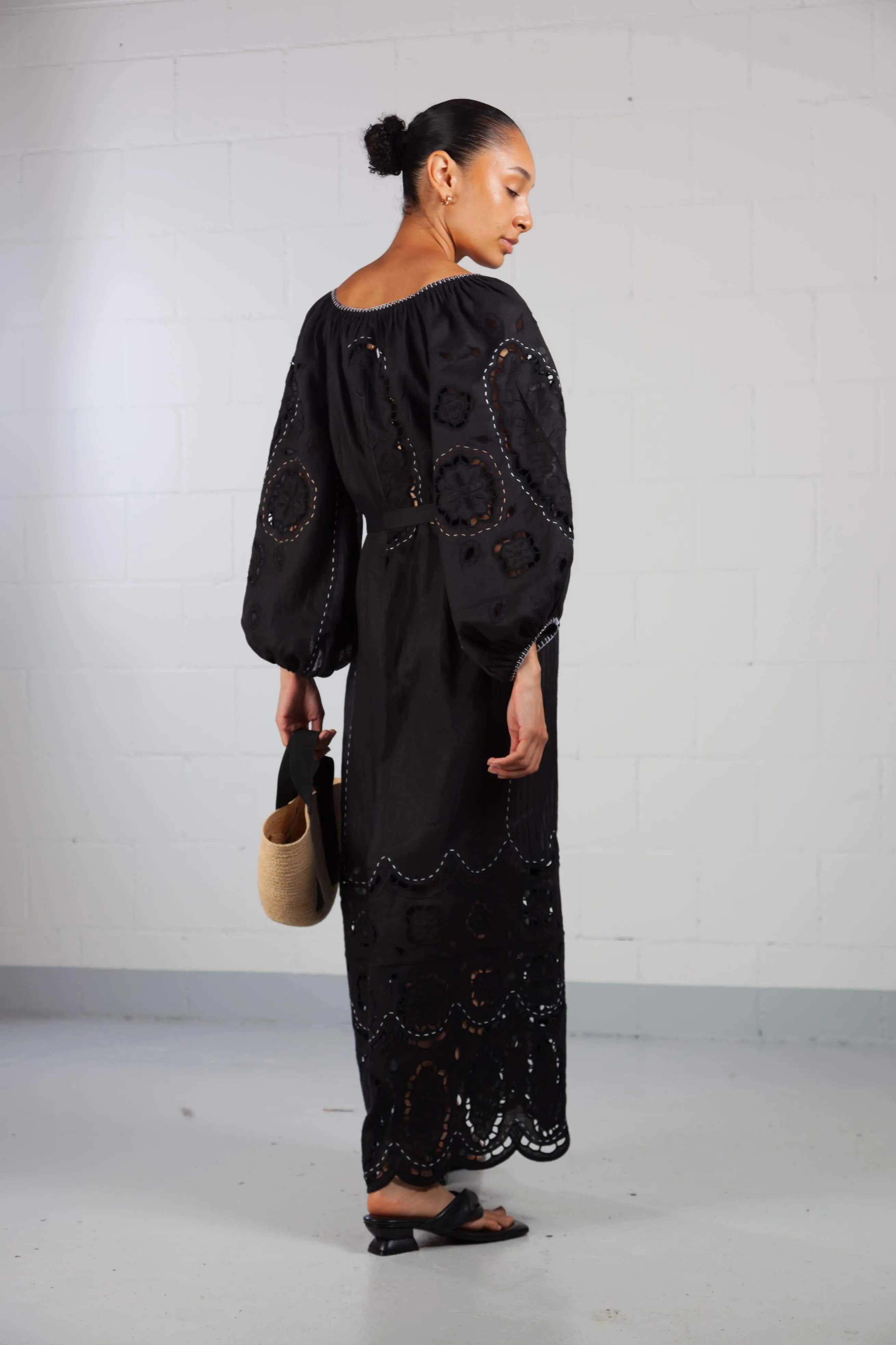 My Sleeping Gypsy Black Merezhivo Long Dress - ByAdushka