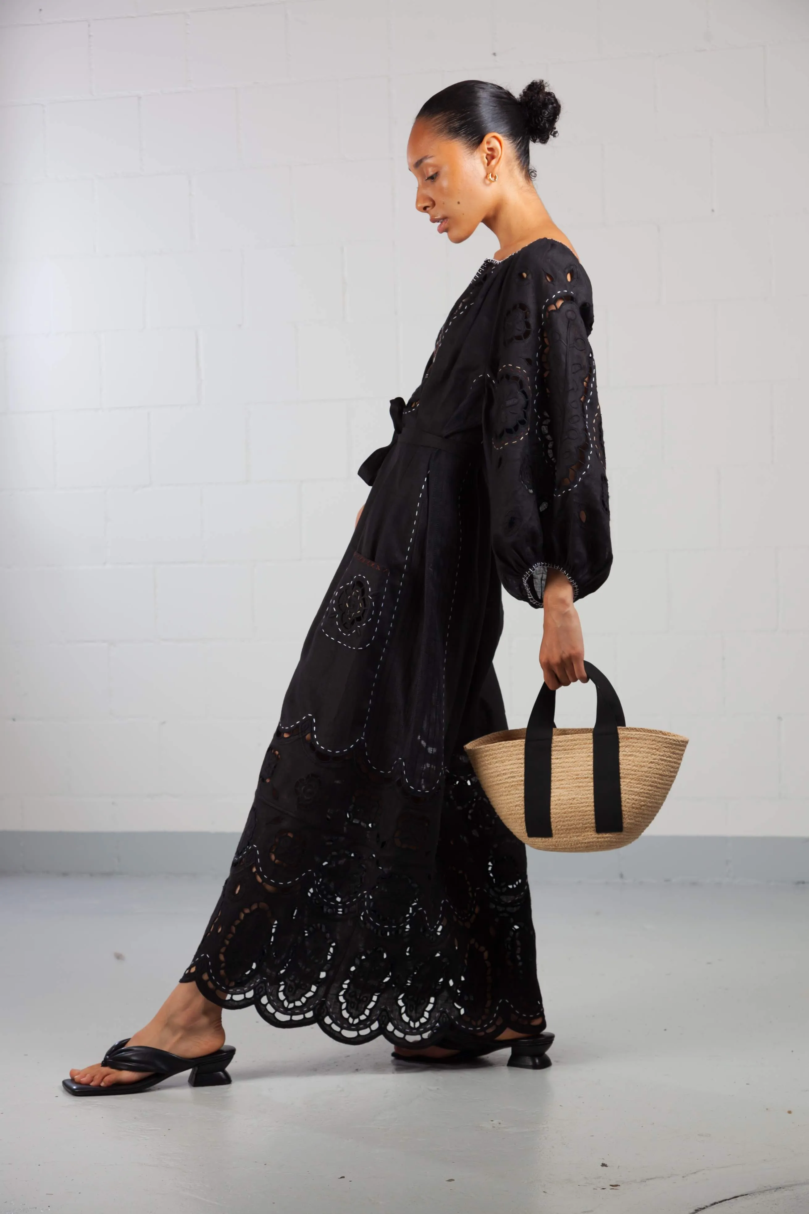 My Sleeping Gypsy Black Merezhivo Long Dress - ByAdushka