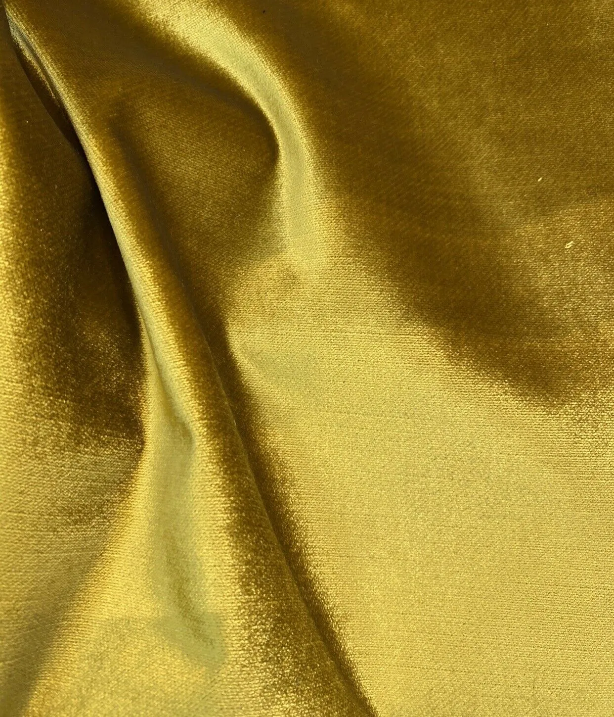 NEW Designer Made In Belgium Upholstery Velvet Fabric- Mustard Yellow