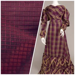 NEW Lady Doreen 100% Silk Dupioni Rectangle Motif in Mulberry