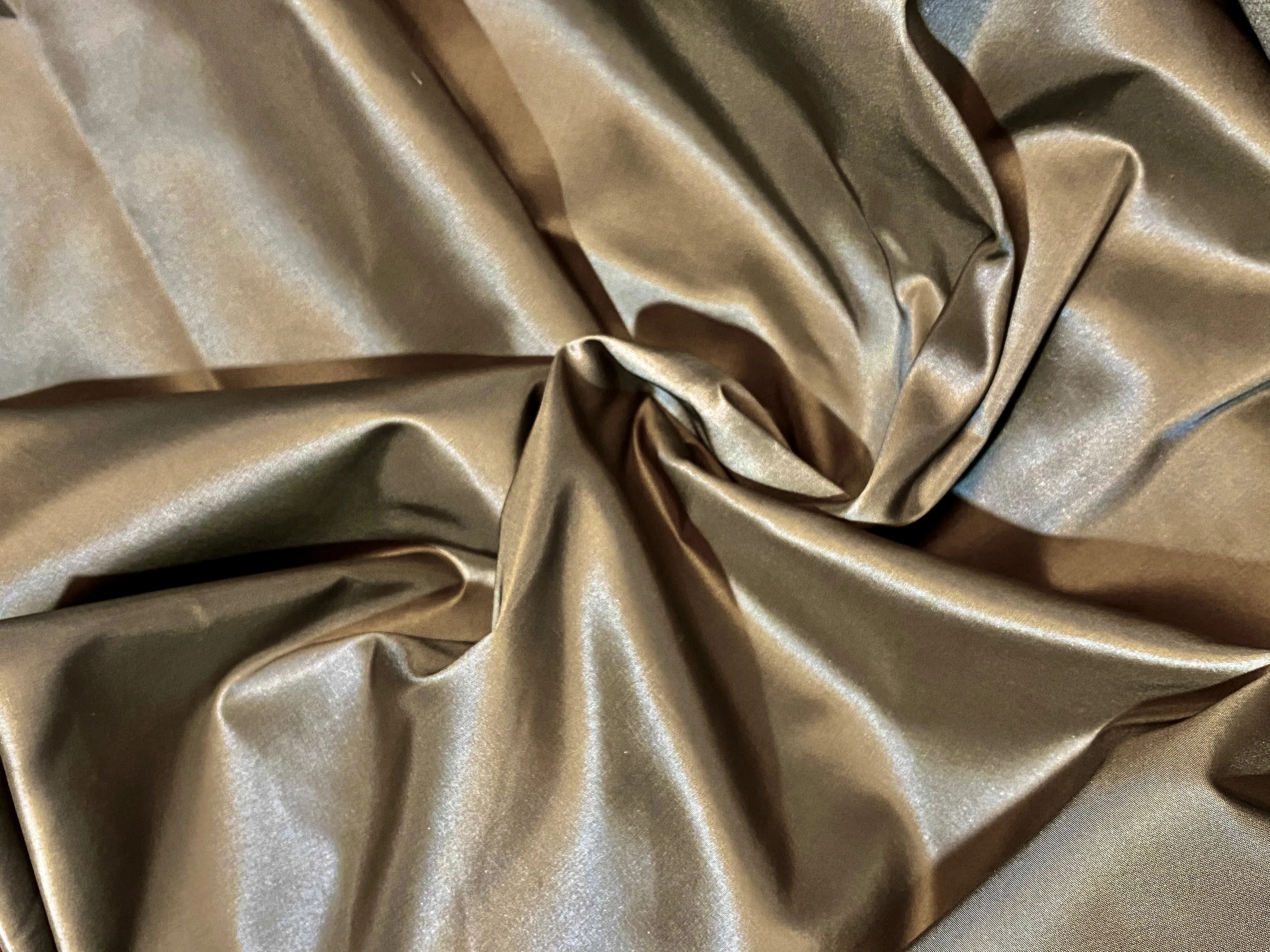 NEW Lady Lisa Designer 100% Silk Taffeta Fabric Solid Old Gold