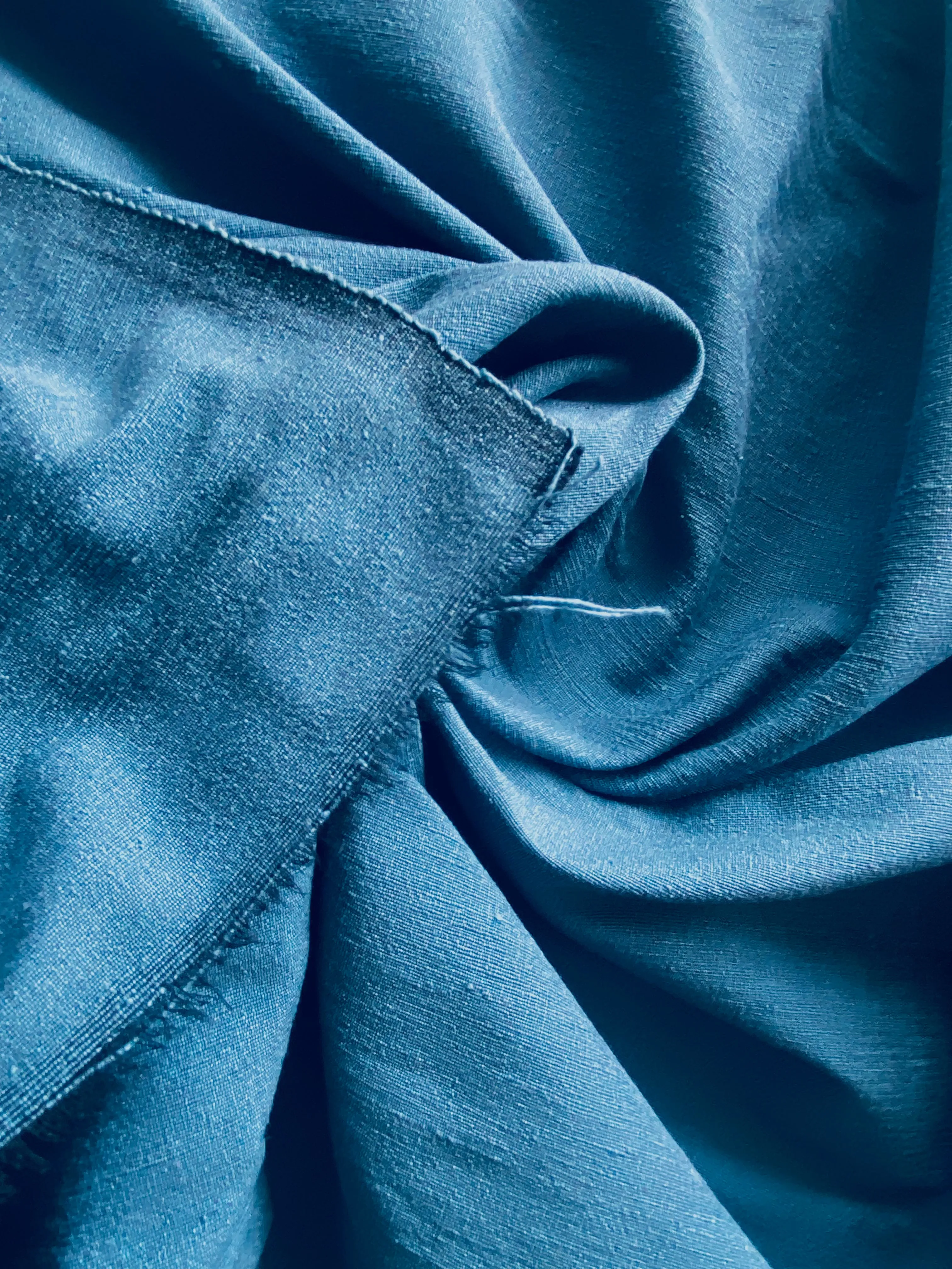 NEW Prince Jericho 100% Raw Silk Fabric - Solid Cornflower Blue