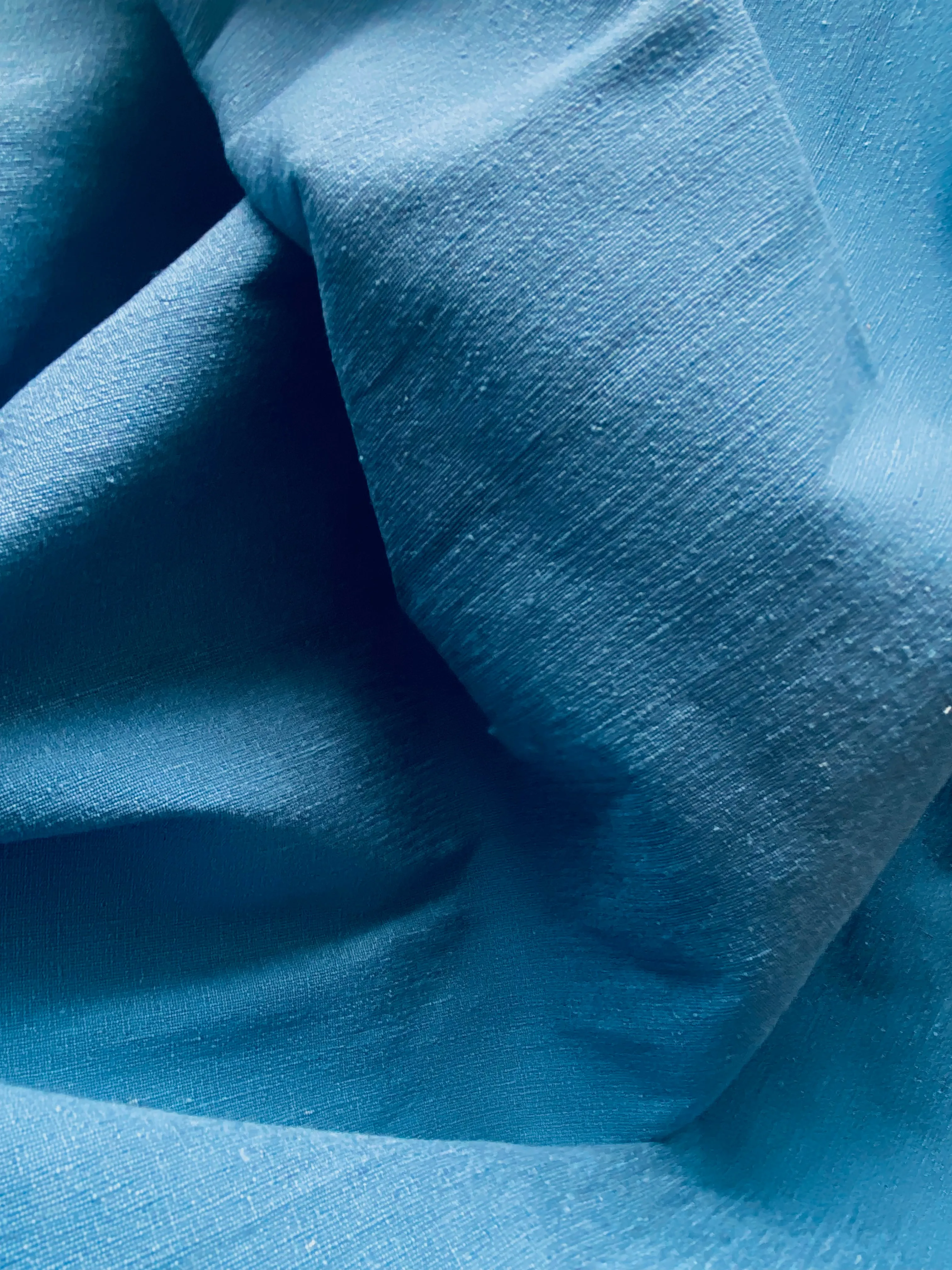 NEW Prince Jericho 100% Raw Silk Fabric - Solid Cornflower Blue