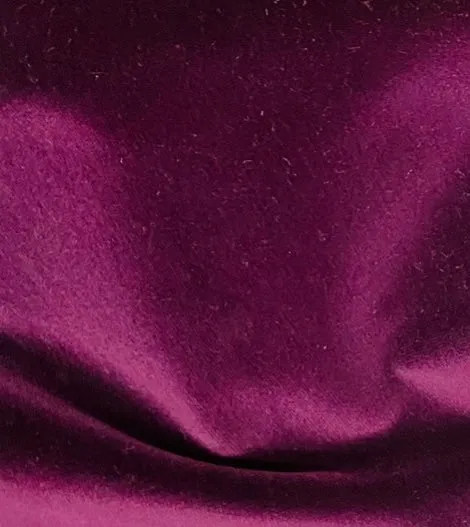 New Prince Oliver 100% Cotton made in Belgium Velvet Fabric in Berry