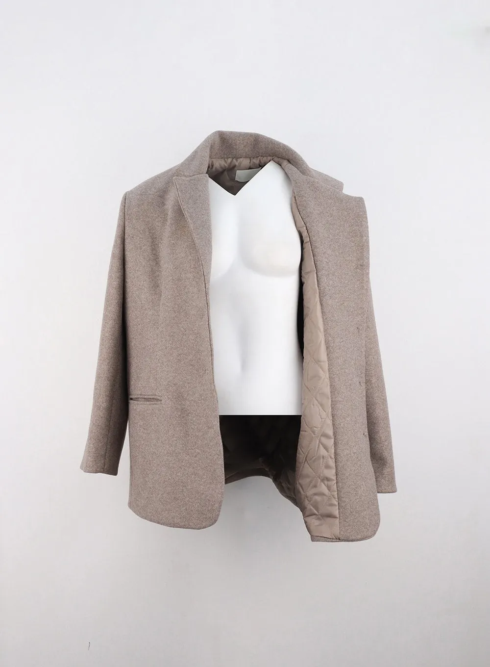 Notched Collar Wool Blazer OO325