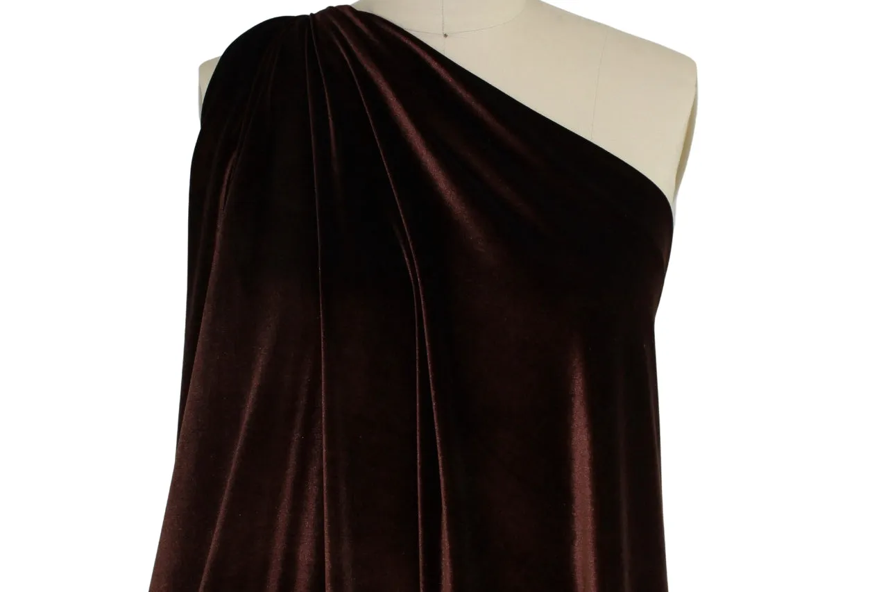 NY Designer Stretch Velvet - Deep Chocolate