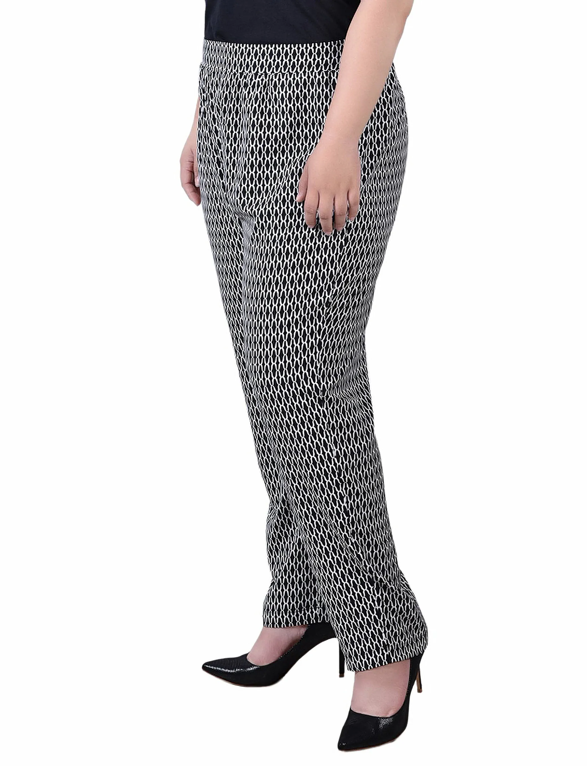 Plus Size Slim Leg Pull On Pant