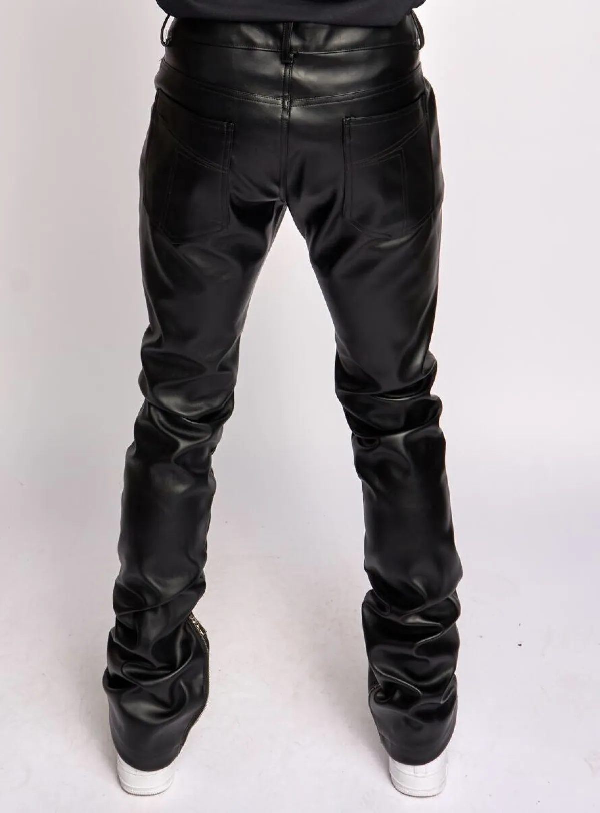 Politics Stacked Leather Pants - Endacott - Black - 552