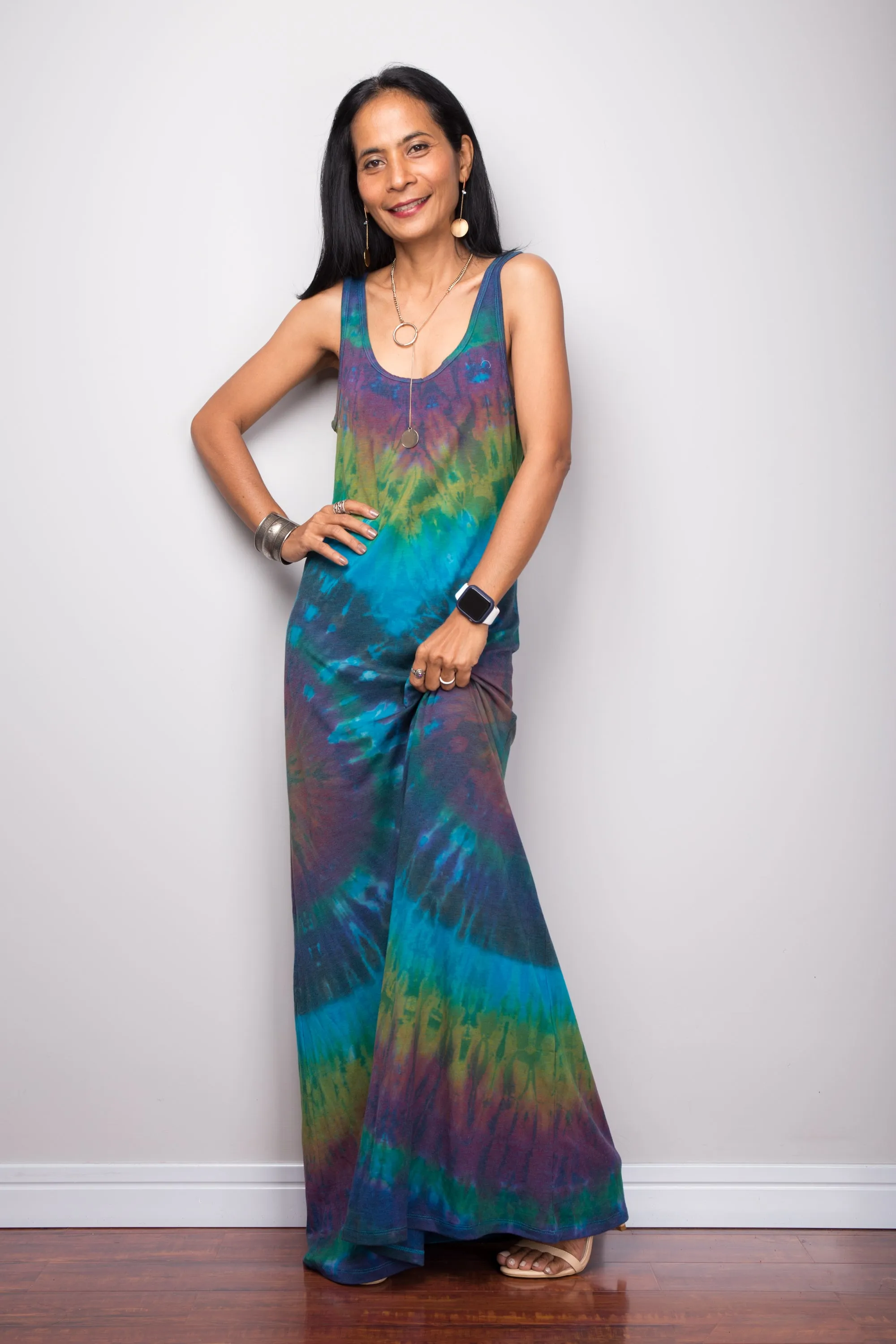 Sleeveless Tie dye dress