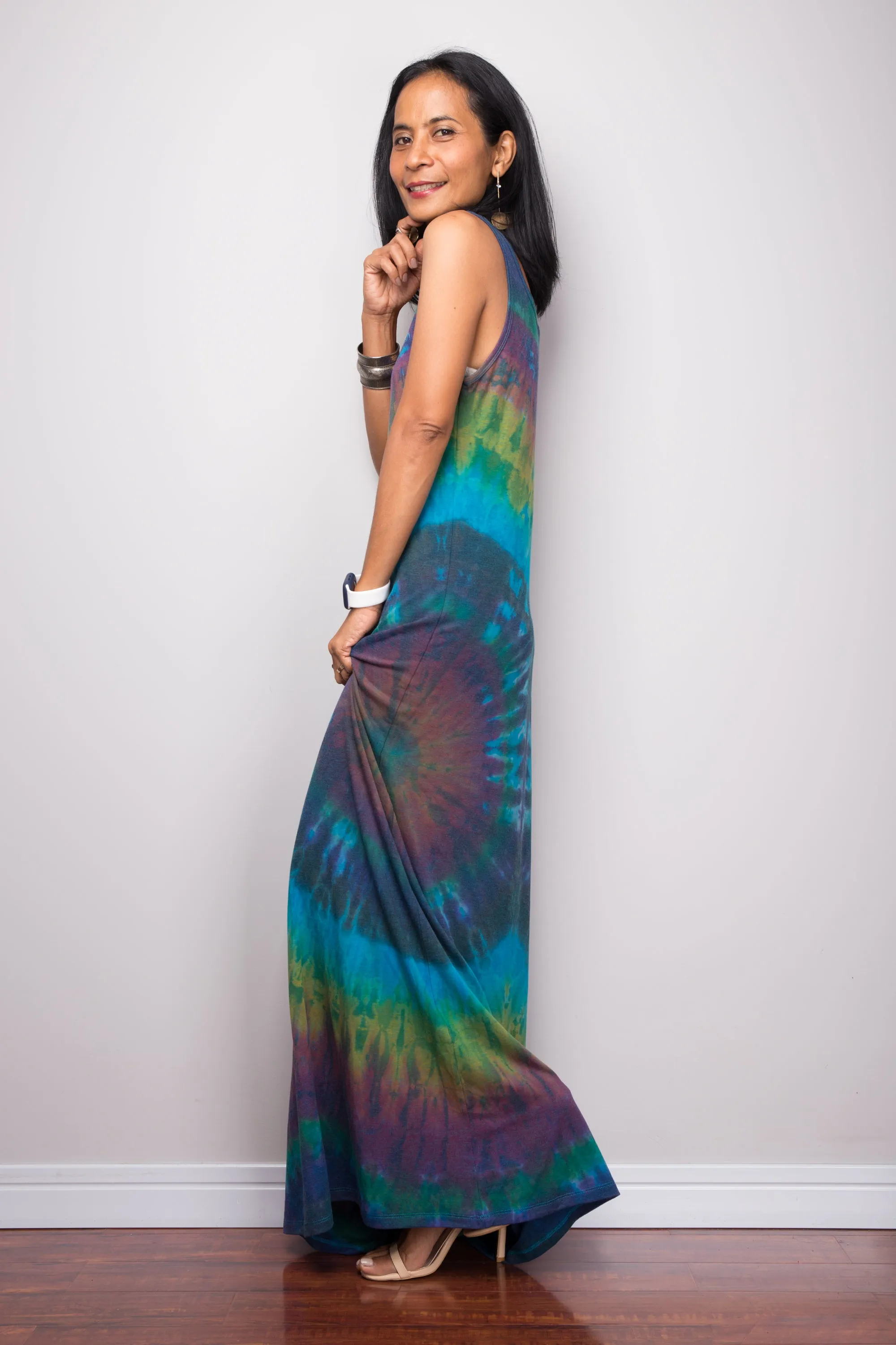 Sleeveless Tie dye dress