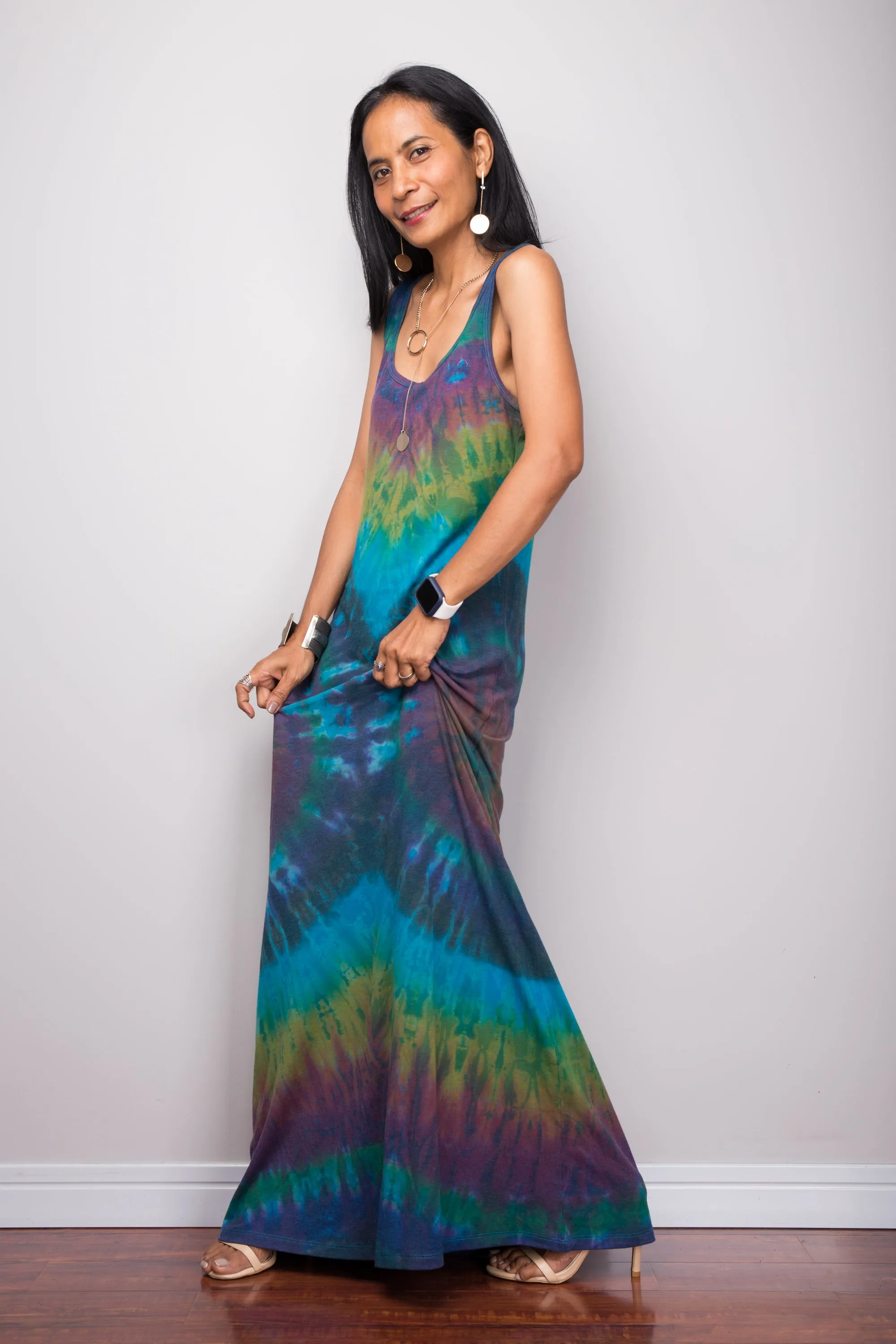 Sleeveless Tie dye dress