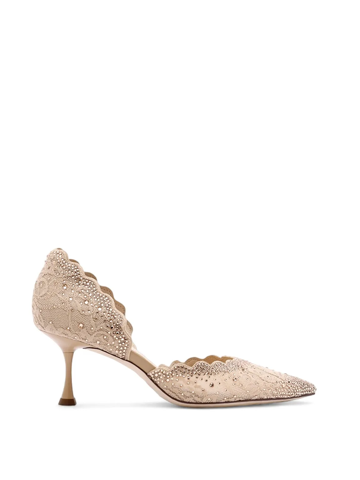 Sparkles Pointed Laces D'orsay Heels