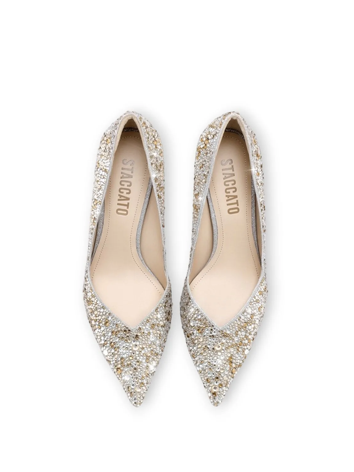 Sparkles Rhinestones Pointed Heels