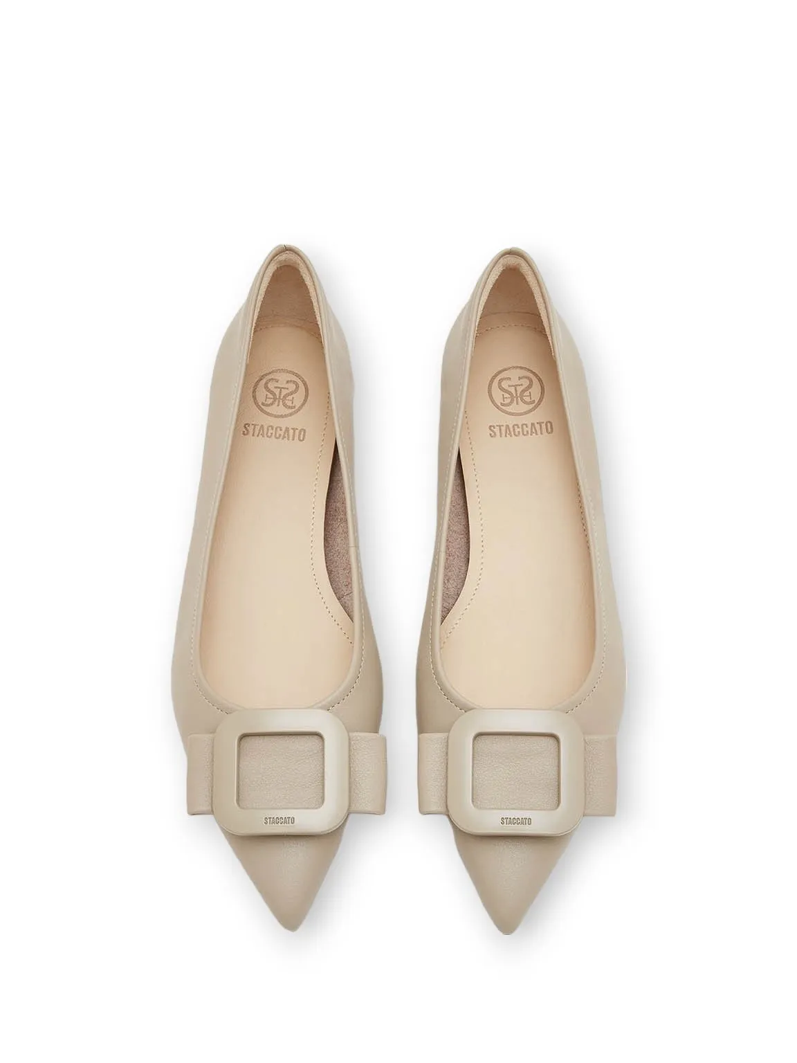 Square Buckle Softly Extend Flats