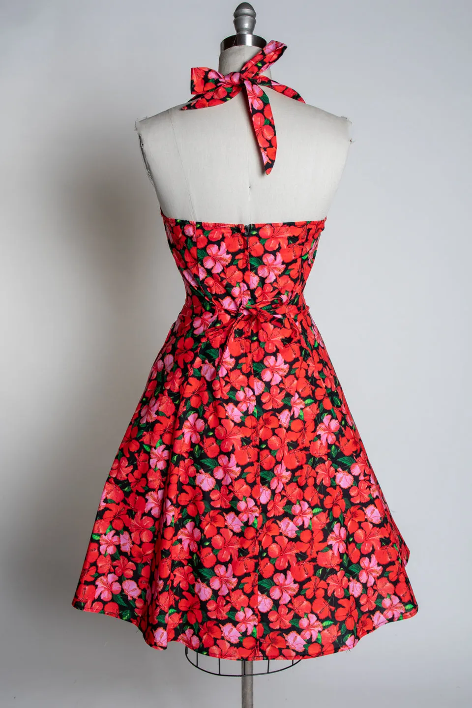 Sweetie Dress- Tropical, Red & Black