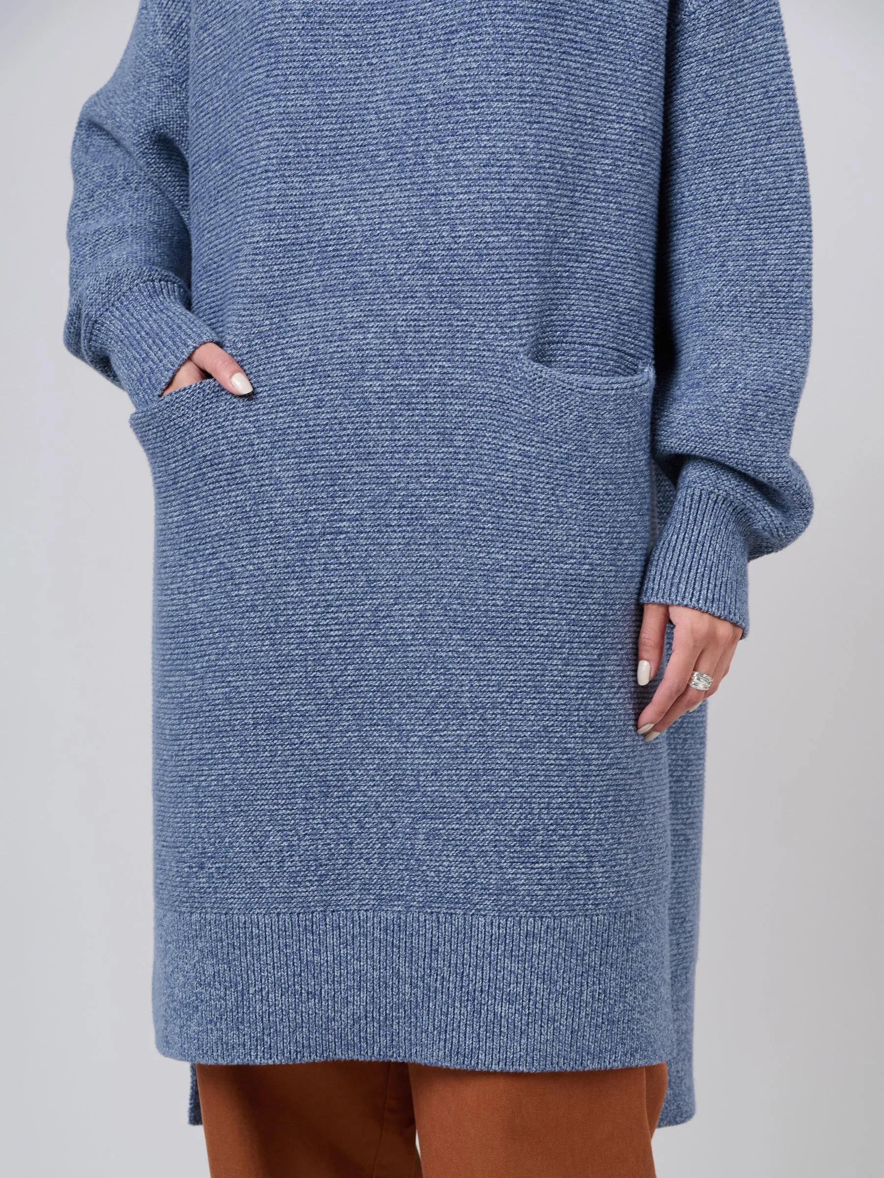 Turtle Neck Chunky Sweater Dress