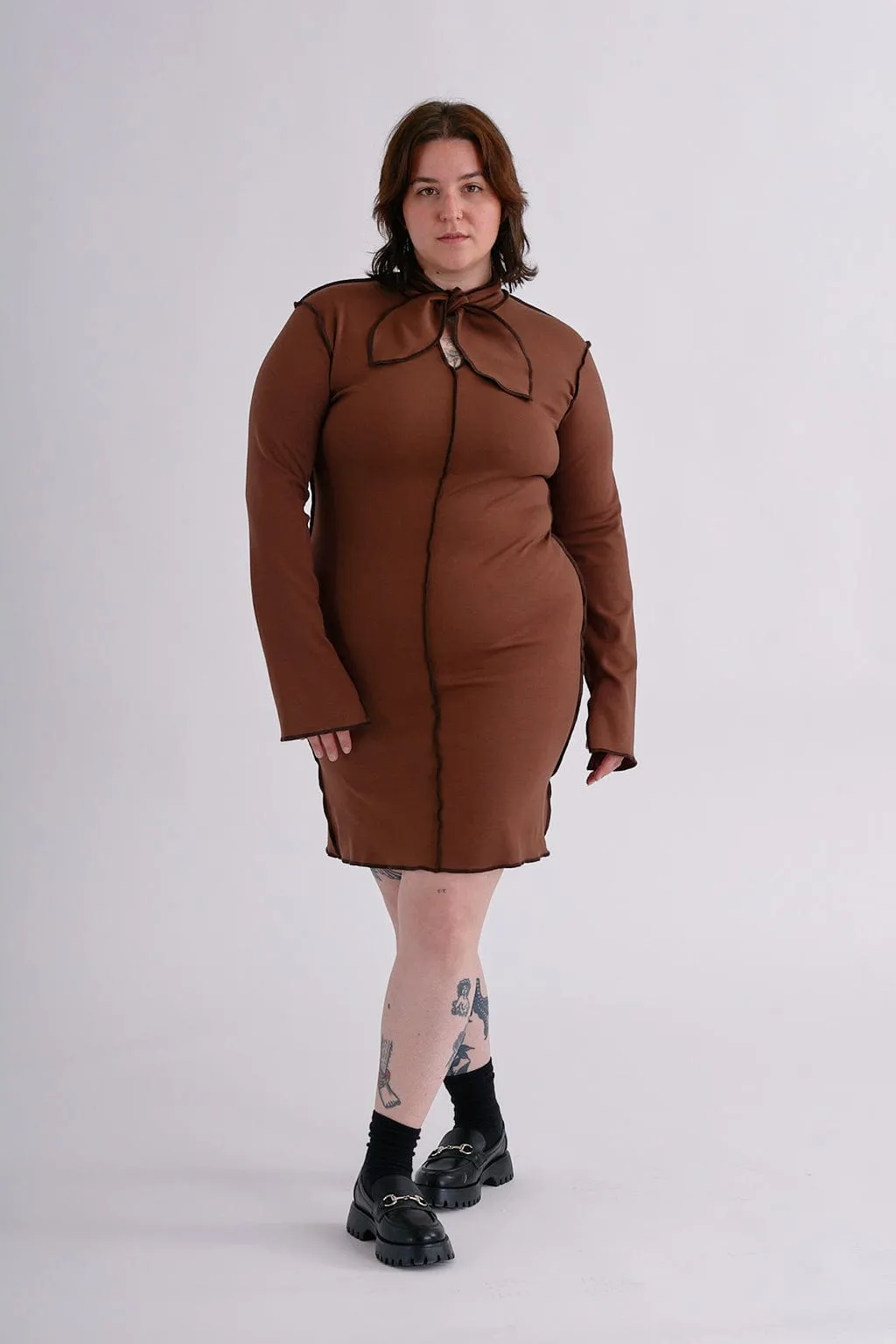 Victoria Dress Chocolate Brown