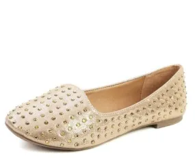 Women's Jolene-02 Slip On Stud Ballerina Flat Shoes